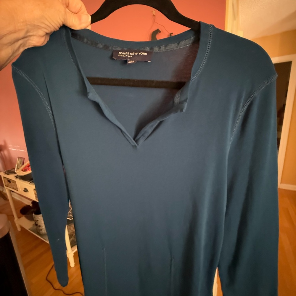 Jones New York Blue Long Sleeve Top *GREAT USED CONDITION* - Picture 3 of 8
